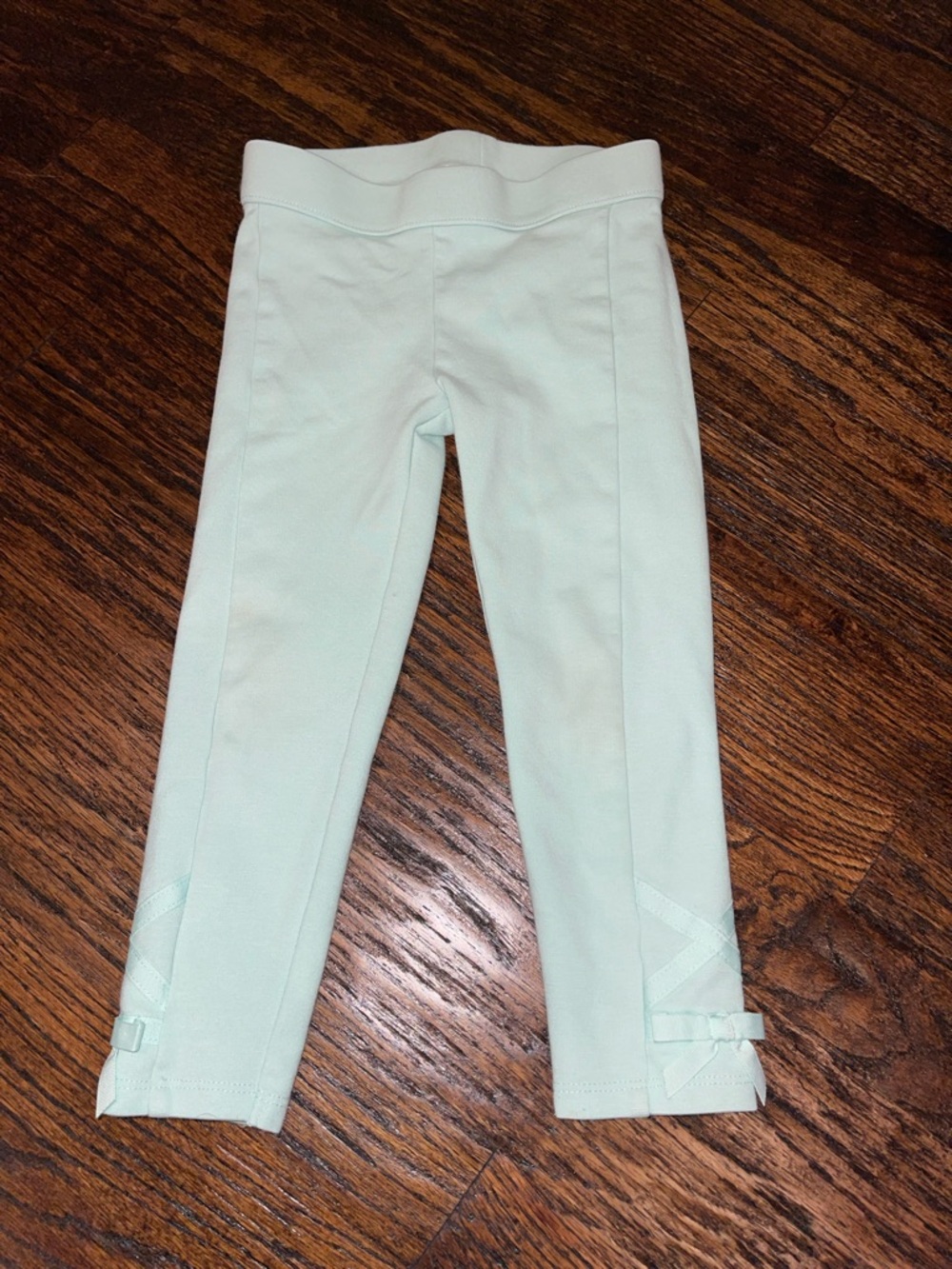 Janie & Jack Mint Leggings with Bow